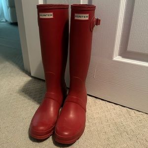 Tall Red Hunter Rain Boots